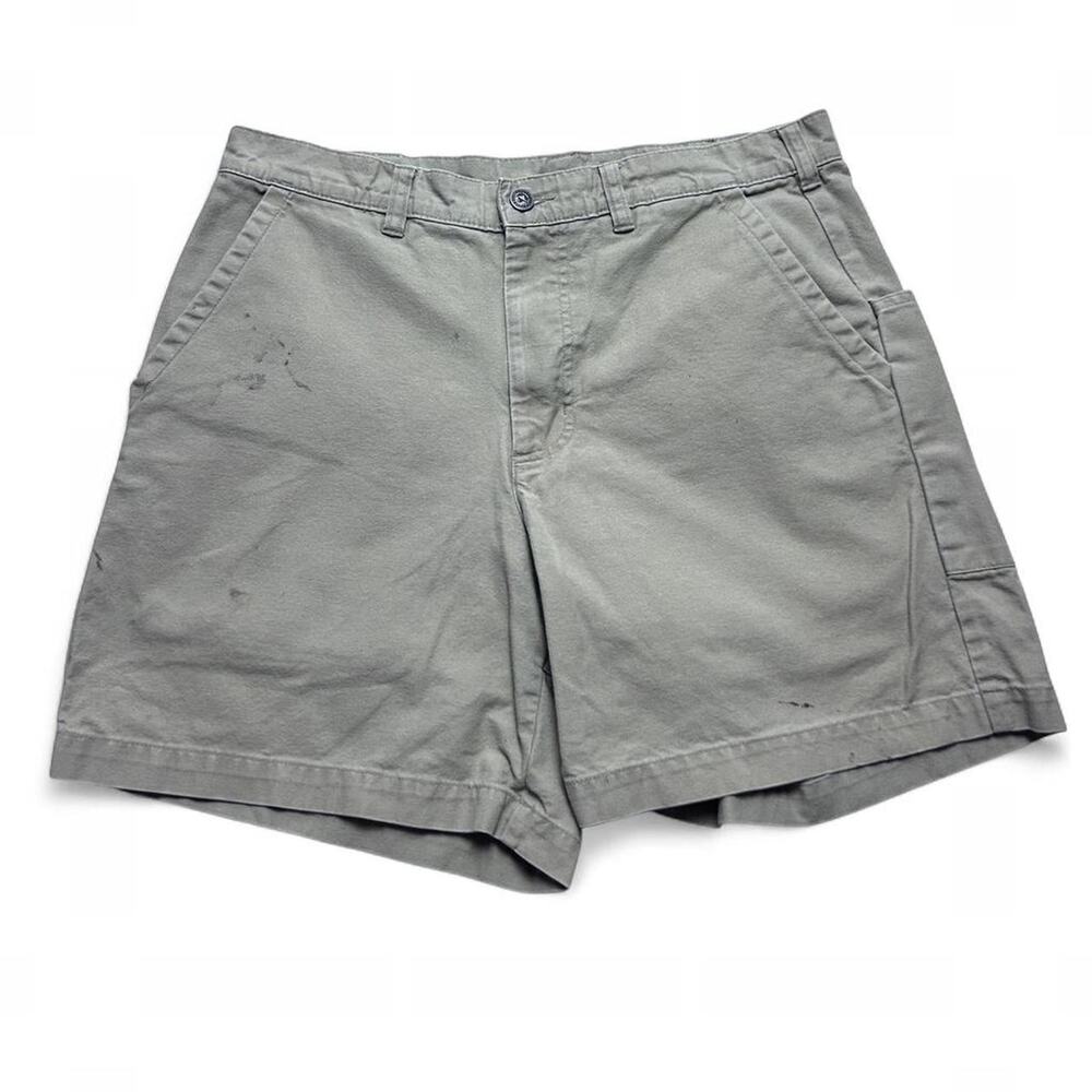 Patagonia Y2k Vintage Organic Cotton Stand Up Hiking Khaki Canvas Shorts 34